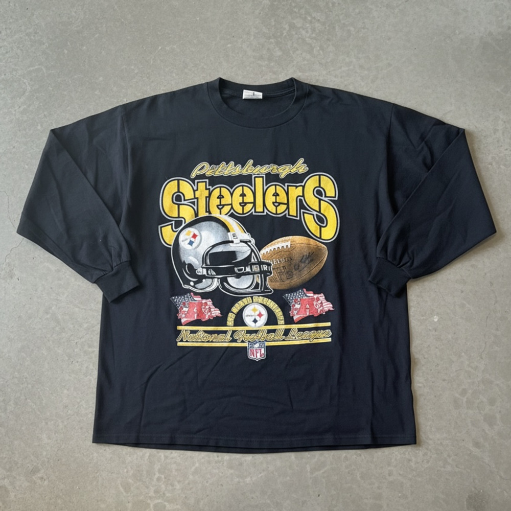 NFL Pittsburgh Steelers House Of Steel 2002 Long Sleeve Shirt Black